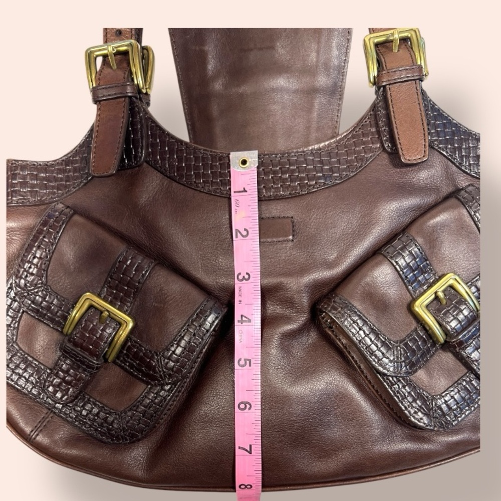 Cole Haan Brown Leather Hobo Shoudler Bag - Picture 10 of 13